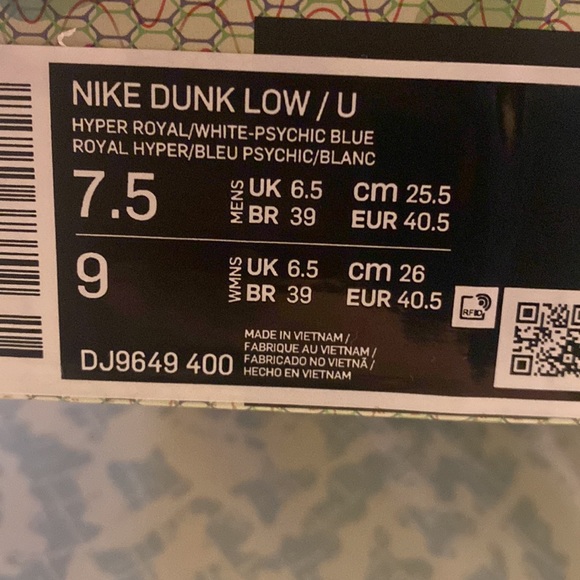 NIKE DUNK LOW PINK BLUE AND LAVENDER